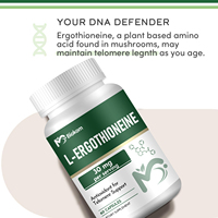 Prix d'usine – Complément d'ergothionéine (EGT) 30 mg à base de plantes, 60 gélules de L-ergothionéine – Favorise la longévité et lutter contre le vieillissement