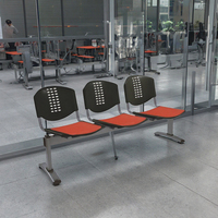 Chaises et bancs de réception en métal pour espaces publics intérieurs/extérieurs, aéroports, hôpitaux, salles d'attente