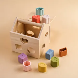 2023 Novo Design De Madeira Montessori Geometroc Forma Puzzle Crianças Brinquedos Educativos Aprendizagem Crianças Montessory Brinquedos