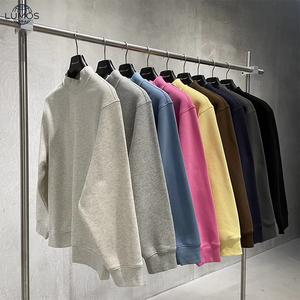 <span class=keywords><strong>Sweat</strong></span>-shirts en molleton doublé pour <span class=keywords><strong>homme</strong></span>, de haute qualité, 345 g/m², style streetwear, avec logo personnalisé, col montant, pour l'hiver - Product Image 2