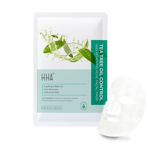 Özel etiket HHA nemlendirici yüz maskesi bitki özü levha akne kontrolü tüm cilt tipleri için çay ağacı yağı kaldırma yüz bakımı - Product Image 1