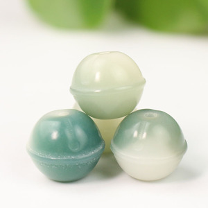 ลูกปัดเมล็ดโพธิ์ขนาด 11-13 มม. สีเหลืองเขียวขุ่น สำหรับทำสร้อยข้อมือ จี้ห้อยประดับ วัสดุทำเครื่องประดับ DIY - Product Image 3