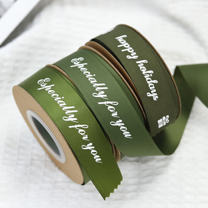 Tùy Chỉnh Sang Trọng Thiết Kế Kỹ Thuật Số In Grosgrain Satin <span class=keywords><strong>Ribbon</strong></span> Với Logo Chữ Một Mặt Cá Nhân Món Quà Đóng Gói <span class=keywords><strong>Ribbon</strong></span> - Product Image 3
