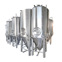 Fermenteur conique 100L-1000L acier inoxydable 304/316L contrôle de température gainé de glycol ± 0.5 ° C système CIP pour brasserie/cave