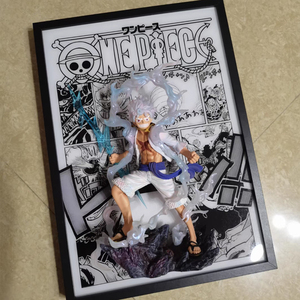 Une pièce 3D <span class=keywords><strong>Luffy</strong></span> japon Anime Figure 3 changement de couleur lumière LED <span class=keywords><strong>cadre</strong></span> Photo Anime publicité <span class=keywords><strong>cadre</strong></span> lumineux - Product Image 2