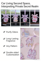Tablettes de parfum solides pour voiture, style dessin animé irrégulier créatif, parfum léger et éliminateur d'odeurs, désodorisant pour l'intérieur de la voiture