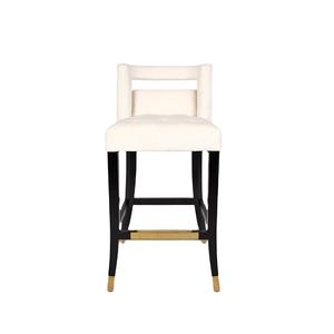 Sedia alta da bar in tessuto avorio di vendita calda <span class=keywords><strong>per</strong></span> <span class=keywords><strong>tavolo</strong></span> da bar sedie da bar moderne imbottite in velluto bianco <span class=keywords><strong>per</strong></span> la cucina - Product Image 6