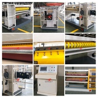 Karton Kertas Bergelombang 7 Lapis Tugas Berat 2500Mm Sistem Pencampur Lem Otomatis Penggerak Listrik Hemat Energi Ekspor