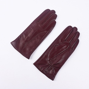 European American Russian Women's Colorful Touchscreen Sheepskin Genuine Leather <b>Gloves</b> Winter <b>Warm</b> Fleece <b>Gloves</b> for Daily Use - Product Image 5