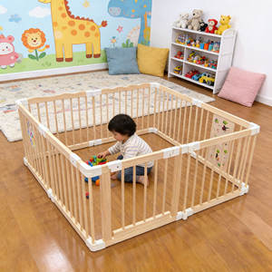<span class=keywords><strong>Parc</strong></span> d'activités pliable en <span class=keywords><strong>bois</strong></span> pour bébés et tout-petits avec barrière de sécurité – Offre spéciale - Product Image 1