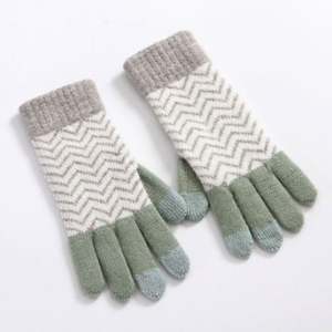 Gants d'hiver pour femmes, en polaire épaisse, pour l'automne et l'hiver, gants coréens à doigts coupés avec logo - Product Image 4