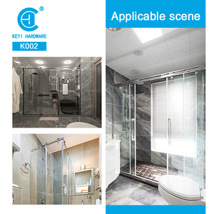 Herrajes para Puertas de Vidrio de Baño sin Marco, Rueda Colgante de Acero Inoxidable con Riel para Puertas Correderas de <span class=keywords><strong>Ducha</strong></span> - Product Image 6