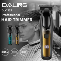 Tondeuse à cheveux professionnelle DALING DL-1969, faible bruit, écran LED numérique, charge rapide USB, moteur haute puissance