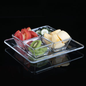 Platos de Servir Cuadrados Ecológicos PS de 5 Piezas para Aperitivos, Ensaladas y Bocadillos de Boda - Product Image 3