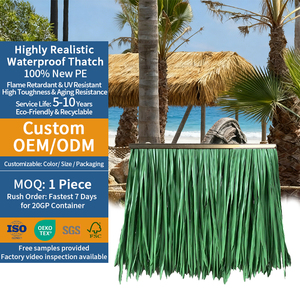 Tejado de Hojas de Palma Sintéticas de Estilo Tropical y <span class=keywords><strong>Nipa</strong></span> Artificial para Complejos Turísticos Isleños y Cabañas Tiki - Product Image 1