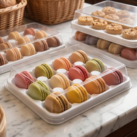 Vente flash - Contenants à cupcakes en plastique PET transparents rectangulaires jetables - Boîte à gâteaux pour pain et nourriture pour enfants