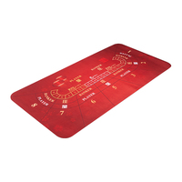 Tapis de jeu de poker élégant et imperméable en caoutchouc naturel, personnalisable, avec coussinets de jeu découpés, recyclables et non toxiques