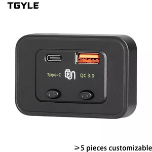 Cargador de Coche QC 3.0 con Puerto USB Tipo-C QC3.0, Carga Rápida con Protección de Seguridad, Carga 2 Dispositivos, para Camioneta, RV, Auto, <span class=keywords><strong>Barco</strong></span> - Product Image 1