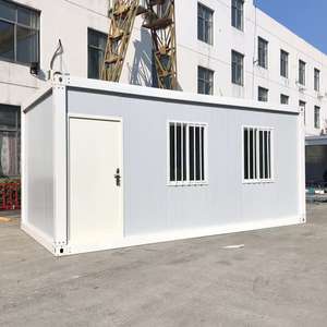 Maisons modulaires mobiles en acier de 20 pieds Préfabriqué Petite maison conteneur de bureau Paquet plat détachable pour l'expédition d'hôtels et d'appartements - Product Image 1
