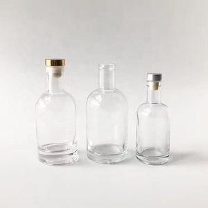 50 ml Small Liquor Bottle Glass Shot Alcohol <strong>Vodka</strong> with Gold Aluminum Tamper Evident Cap for Bourbon Whiskey - Product Image 6