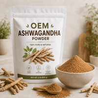 Extrait de racine d'Ashwagandha KSM 66 en poudre pure, vente en gros, OEM, ODM, marque privée, faible MOQ, approvisionnement direct usine