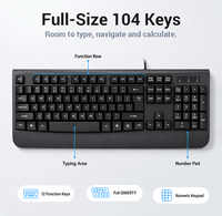 Nouveau kit clavier et souris filaire USB AC106 2026 pour le bureau et le gaming – Combos clavier-souris 2-en-1