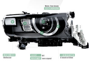 Modification des phares : Effet lumière bleue, phares halogènes et xénon <span class=keywords><strong>LED</strong></span>, <span class=keywords><strong>lampe</strong></span> avant de voiture pour Land Cruiser 2016, mise à niveau vers Defender - Product Image 5