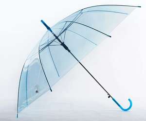 Ombrelli a cupola trasparenti personalizzati in PVC trasparente da 24 "economici con perle piccole - Product Image 1