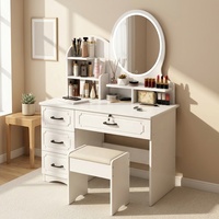 Commode de chambre européenne simple et compacte, table de maquillage avec rangement intégré, vente en gros transfrontalière, panneau de tiroirs