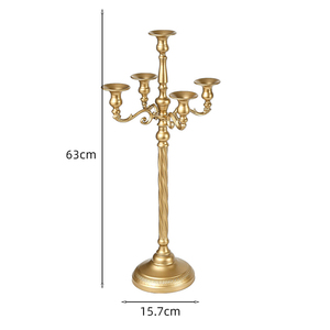 Chandelier en métal doré de style européen, artisanat métallique, décoration de mariage personnalisée, ornement pour scène de banquet, décoration de luxe pour la maison - Product Image 6