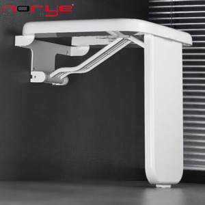 Nuoyi <b>Folding</b> Bathroom <b>Stool</b> 400x390x455mm Wall Mounted Non Slip Chair For Elderly <b>Shower</b> Toilet Room - Product Image 4