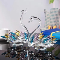 Nouvelle conception de figurine de cygne en cristal, artisanat charmant pour la décoration de la maison et les cadeaux de mariage