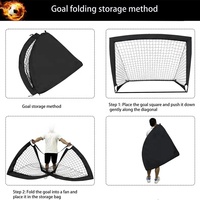 But de football miniature pliable et détachable pour enfants avec logo personnalisé, filet résistant aux chocs 1,2*0,9m, pour entraînement de football junior