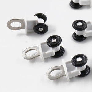 KBR Factory OEM 12.5mm Dia Twin Wheel Curtain Track Rail <strong>Rollers</strong> Gliders Black White 50pcs