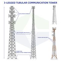 Tour de communication autoportante à treillis à trois pieds de 40 m avec plateforme d'antenne 4G 5G pour les télécommunications mobiles des Philippines