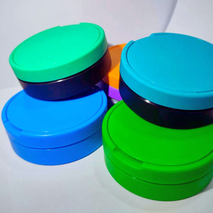 Wholesale PP <b>Plastic</b> Flip Top Snus <b>Box</b> Airtight Odor Proof Round Tobacco Container Custom Colors 3.5G Dry Flower Jar - Product Image 3
