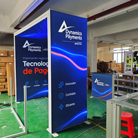 Stand d'exposition modulaire TIANLANG Dynamics Payments avec mur d'arrière-plan, boîte à lumière LED portable et tissu SEG pour salon Fintech