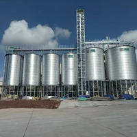 Silos in Acciaio per Stoccaggio di Mais, Grano e Cereali con Macchina Integrata per Pulizia ed Essiccazione