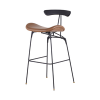 Meubles en bois massif de style nordique vintage italien, fer forgé pour tabourets de bar, chaises design, loft, maison, café, chaise haute