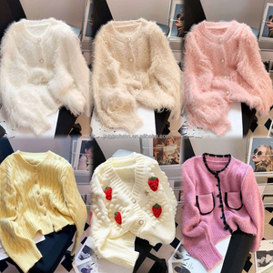 Vente en gros de vêtements pour femmes, automne/hiver, pull en tricot en spandex à prix réduit, style décontracté, <span class=keywords><strong>lot</strong></span> de stock expédié aléatoirement CN - Product Image 4