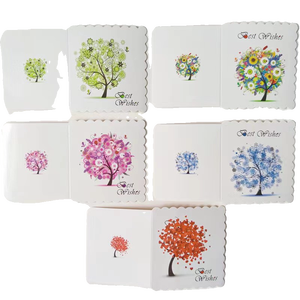 การ์ดอวยพร<span class=keywords><strong>พับ</strong></span>ขนาดเล็ก 100 ชิ้น สำหรับธุรกิจ ร้านดอกไม้ โรงแรม ข้อความขอบคุณลูกค้าในช่วงสี่ฤดู - Product Image 5