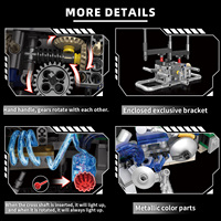 Kaiyu K96191 Modèle de crocodile semi-mécanique MOC, blocs de construction en plastique ABS à manivelle manuelle, ensemble de jouets pour les enfants de 8 à 13 ans, cadeau