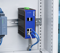 Switch PoE Industrial Gigabit de 4 Puertos, Administrado en Capa 2 con SNMP y QoS, Montaje en Riel DIN, 2 Puertos de Enlace Ascendente Gigabit SFP+