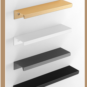 Gold Mount Modern Concealed Aluminum Finger Edge <strong>Pull</strong> Handle for Cabinets Dressers-Durable Easy Installation Home Kitchen - Product Image 2