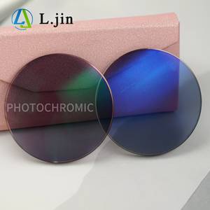 L.jin Lentilles Photochromiques Rapides 1.60 MR-8 Spin Photo Grey PGX <span class=keywords><strong>Filtre</strong></span> Anti-Lumière Bleue UV420 Anti-Salissures en Résine SHMC Lentilles Optiques - Product Image 2