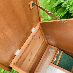 SDR009-T Luxury Modern Wooden Pet House Horizontal <b>Sliding</b> Closure Eco-Friendly All Seasons Indoor/Outdoor Use - Product Image 6