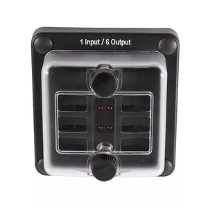 Boîte à fusibles à lame ATS 6 voies 12V étanche <span class=keywords><strong>1</strong></span> en 6 sorties avec indicateur d'avertissement LED couvercle anti-humidité pour chariot de <span class=keywords><strong>golf</strong></span> RV camion DC 12-24V - Product Image 5