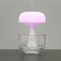 7 Led couleur humidificateur d'air diffuseur d'arôme huile pluie lampe mignon veilleuse humidificateur Portable espace personnel humidificateur d'air