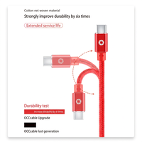 Câble USB C tressé en nylon de haute qualité, 5V 3A, charge rapide, alliage d'aluminium, câble de charge Type-C, synchronisation des données 480 Mbps pour smartphone