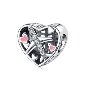 Pulsera de cuentas con forma de corazón, temática de viajes, original, de nicho, de alta gama, hecha a mano, para mujer. - Product Image 1